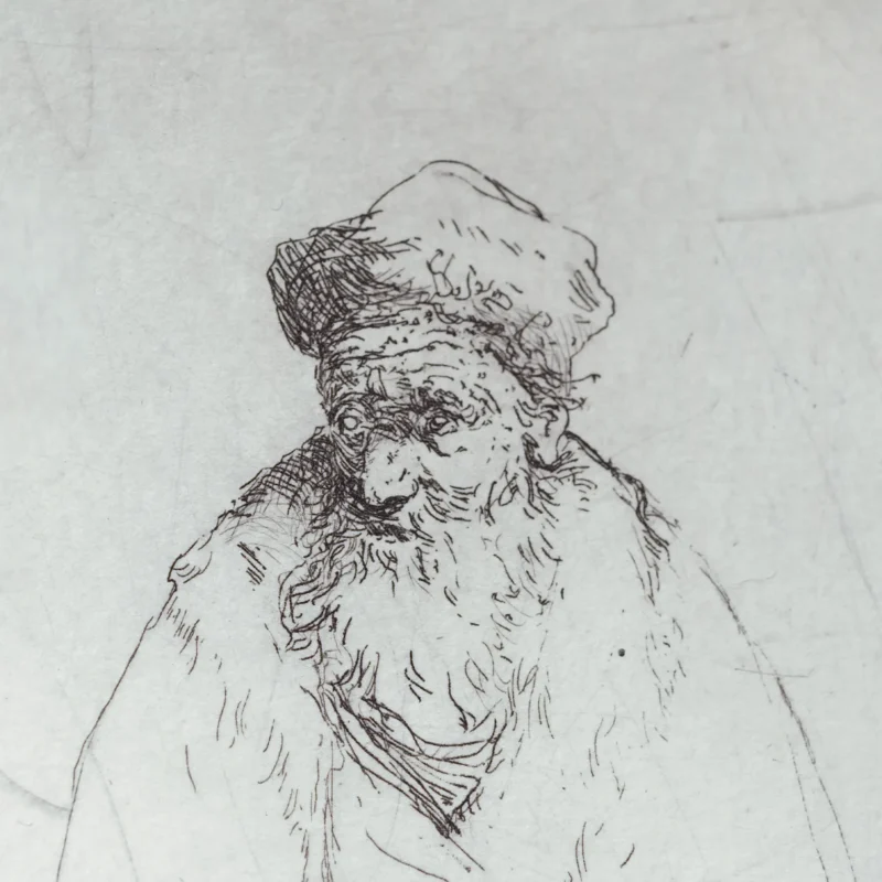 Old man ethcing 2 - Image 2