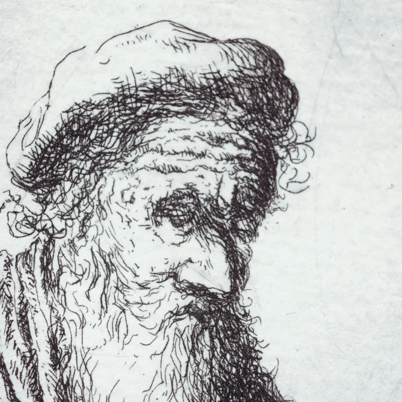 Old man ethcing - Image 4